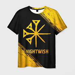 Футболка мужская Nightwish - gold gradient, цвет: 3D-принт