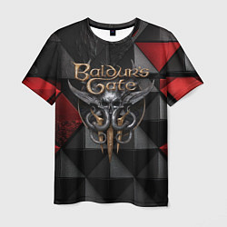 Футболка мужская Baldurs Gate 3 logo red black, цвет: 3D-принт