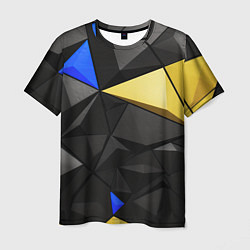 Футболка мужская Black yellow elements, цвет: 3D-принт