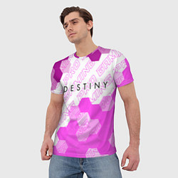 Футболка мужская Destiny pro gaming: символ сверху, цвет: 3D-принт — фото 2