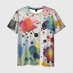 Мужская футболка Colorful blots - vogue - abstraction