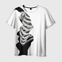 Футболка мужская Скелет под одеждой, цвет: 3D-принт