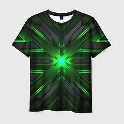 Футболка мужская Зеленый свет в абстракции, цвет: 3D-принт