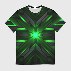 Футболка мужская Зеленый свет в абстракции, цвет: 3D-принт