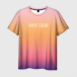 Футболка мужская Sunset colors градиент, цвет: 3D-принт