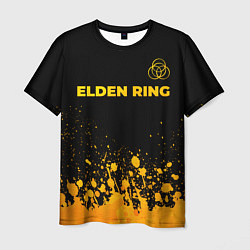 Футболка мужская Elden Ring - gold gradient: символ сверху, цвет: 3D-принт