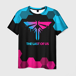 Футболка мужская The Last Of Us - neon gradient, цвет: 3D-принт