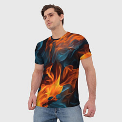 Футболка мужская Пламя огня, цвет: 3D-принт — фото 2