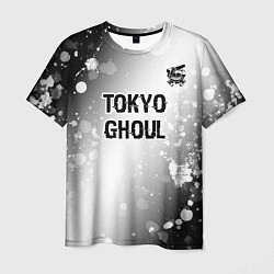 Футболка мужская Tokyo Ghoul glitch на светлом фоне: символ сверху, цвет: 3D-принт
