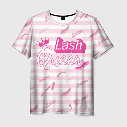 Футболка мужская Lash queen - pink Barbie pattern, цвет: 3D-принт