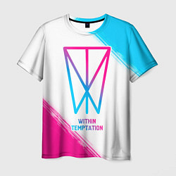 Футболка мужская Within Temptation neon gradient style, цвет: 3D-принт