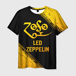 Футболка мужская Led Zeppelin - gold gradient, цвет: 3D-принт