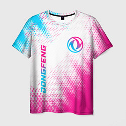 Футболка мужская Dongfeng neon gradient style: надпись, символ, цвет: 3D-принт