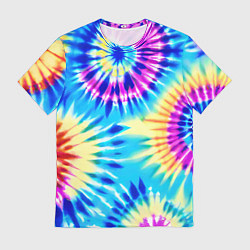Футболка мужская Красочная композиция - тай-дай, цвет: 3D-принт