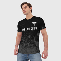 Футболка мужская The Last Of Us glitch на темном фоне посередине, цвет: 3D-принт — фото 2