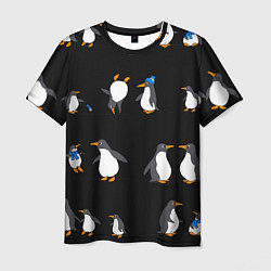 Футболка мужская Веселая семья пингвинов, цвет: 3D-принт