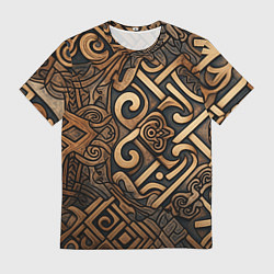 Футболка мужская Асимметричный узор в викингском стиле, цвет: 3D-принт