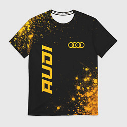 Футболка мужская Audi - gold gradient вертикально, цвет: 3D-принт