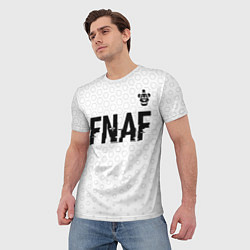 Футболка мужская FNAF glitch на светлом фоне посередине, цвет: 3D-принт — фото 2