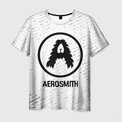 Футболка мужская Aerosmith glitch на светлом фоне, цвет: 3D-принт