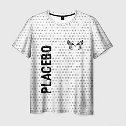 Футболка мужская Placebo glitch на светлом фоне вертикально, цвет: 3D-принт