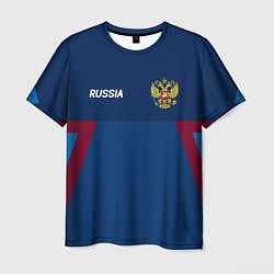 Футболка мужская Спортивная Россия, цвет: 3D-принт