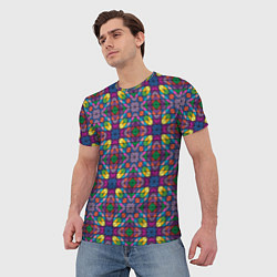 Футболка мужская Стеклянная мозаика, цвет: 3D-принт — фото 2