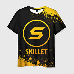 Футболка мужская Skillet - gold gradient, цвет: 3D-принт