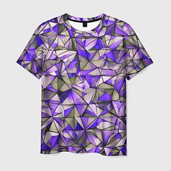Футболка мужская Маленькие фиолетовые треугольники, цвет: 3D-принт