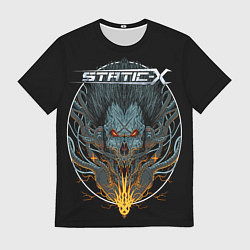 Футболка мужская Static x - robo skull, цвет: 3D-принт