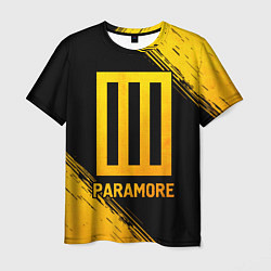 Футболка мужская Paramore - gold gradient, цвет: 3D-принт