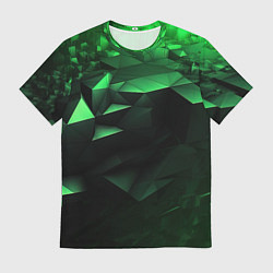 Мужская футболка Видение зеленого в абстракции