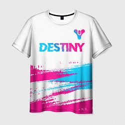 Футболка мужская Destiny neon gradient style посередине, цвет: 3D-принт