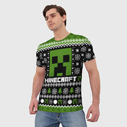 Футболка мужская Minecraft christmas sweater, цвет: 3D-принт — фото 2