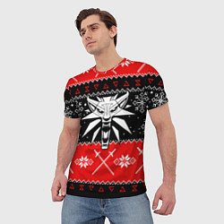 Футболка мужская The Witcher christmas sweater, цвет: 3D-принт — фото 2