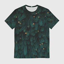Футболка мужская Ёлка и гирлянды, цвет: 3D-принт