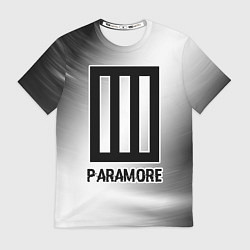 Футболка мужская Paramore glitch на светлом фоне, цвет: 3D-принт