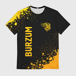 Мужская футболка Burzum - gold gradient вертикально