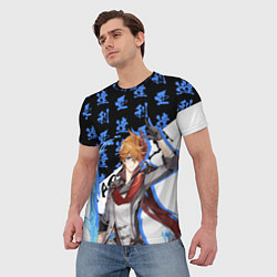 Футболка мужская Тарталья - Геншин Импакт, цвет: 3D-принт — фото 2