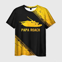 Футболка мужская Papa Roach - gold gradient, цвет: 3D-принт