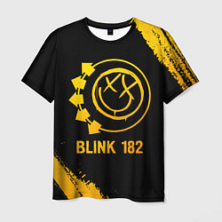 Футболка мужская Blink 182 - gold gradient, цвет: 3D-принт