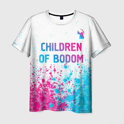 Футболка мужская Children of Bodom neon gradient style посередине, цвет: 3D-принт