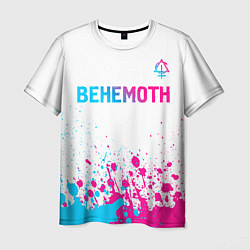 Футболка мужская Behemoth neon gradient style посередине, цвет: 3D-принт