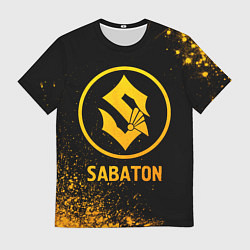 Футболка мужская Sabaton - gold gradient, цвет: 3D-принт