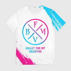 Футболка мужская Bullet For My Valentine neon gradient style, цвет: 3D-принт