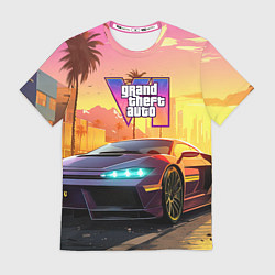 Футболка мужская Auto GTA 6, цвет: 3D-принт