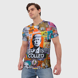Футболка мужская Donald Trump - american сollage, цвет: 3D-принт — фото 2