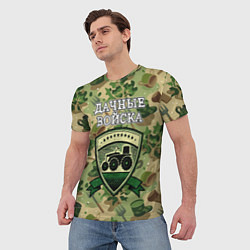Футболка мужская Садовый камуфляж - дачные войска, цвет: 3D-принт — фото 2