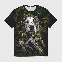 Футболка мужская Далматин снайпер, цвет: 3D-принт