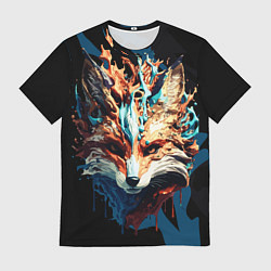 Футболка мужская Живописный лис, цвет: 3D-принт